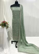 Chiffon Sea Green Wedding Wear Hand Work Salwar Suit